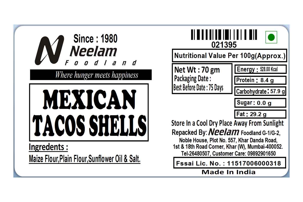 Mexican Tacos Shells 6 Piece