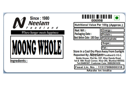 Whole Green Moong/Sabut 250 Gm