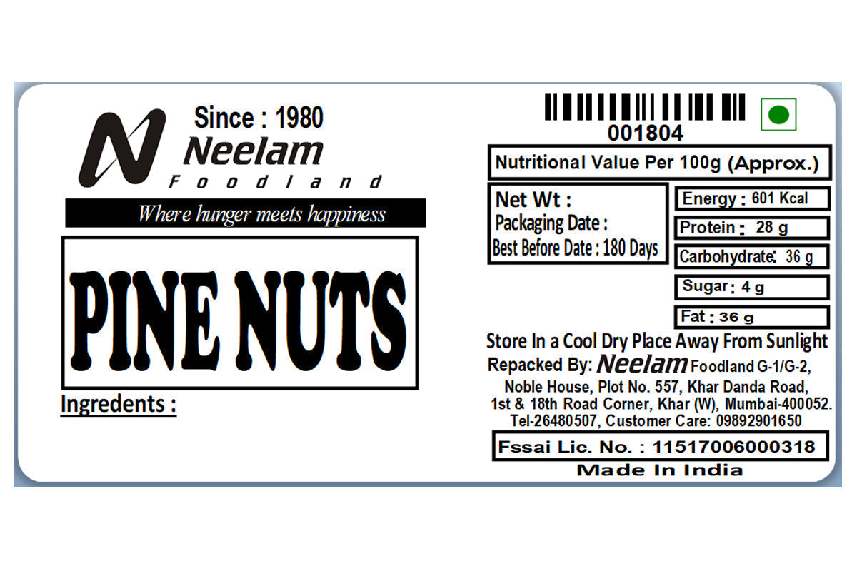 Pine Nuts 100 Gm