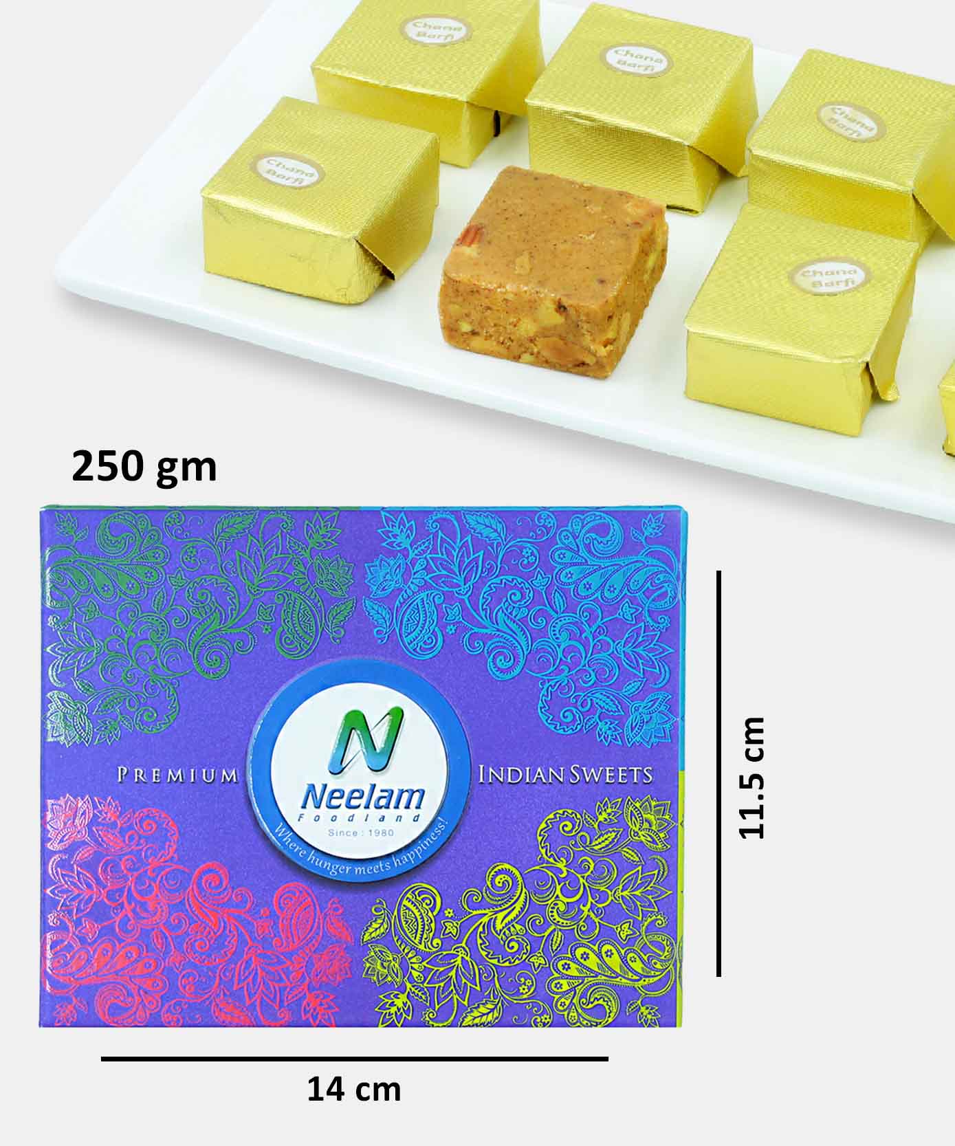 Besan Barfi  Sweets 250 Gm