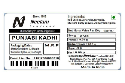 Punjabi Kadhi Masala 150 Gm