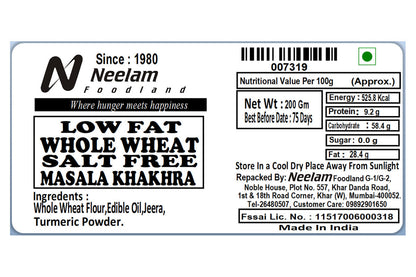 Salt Free Masala Khakhra 250 Gm