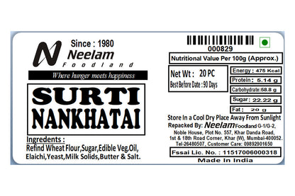Surti Nankhatai Cookies 20 Piece