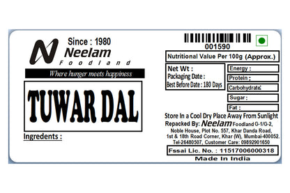 Yellow Spilit Pigeon Peas/Toor/Tuwar Dal 500 Gm