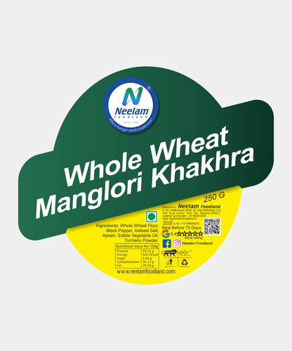 Whole Wheat Manglori Khakhra 250 Gm