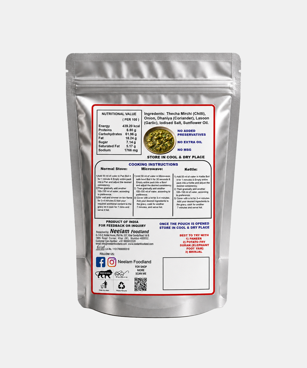 Neelam Dehydrated Thecha Masala Gravy 80 Gm