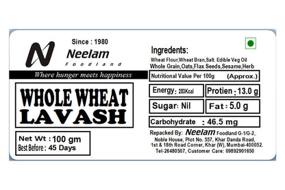 Whole Wheat Lavash 100 Gm