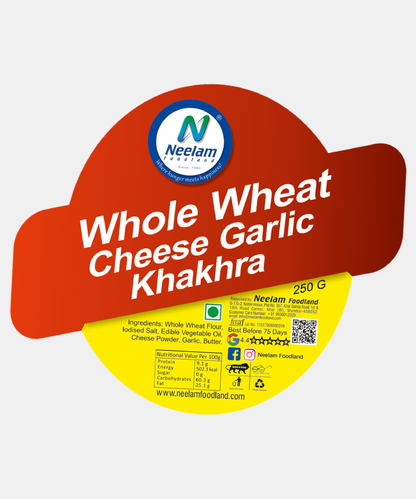 Whole Wheat Cheese Garlic Khakhra 250 Gm