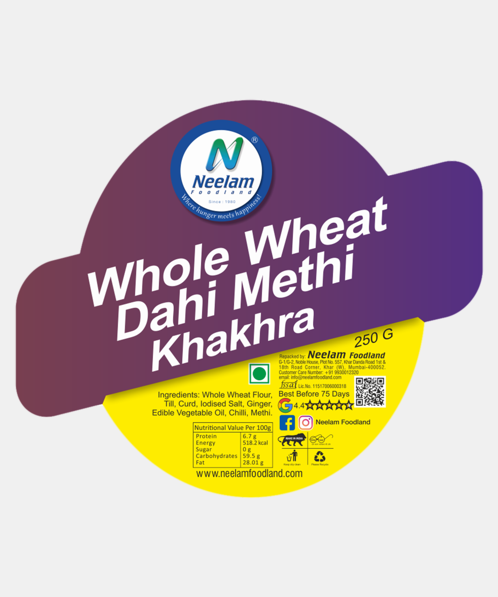 Whole Wheat Dahi Methi Khakara 250 Gm