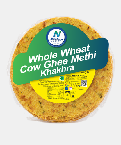 Whole Wheat Cow Ghee Methi Khakhra 250 Gm