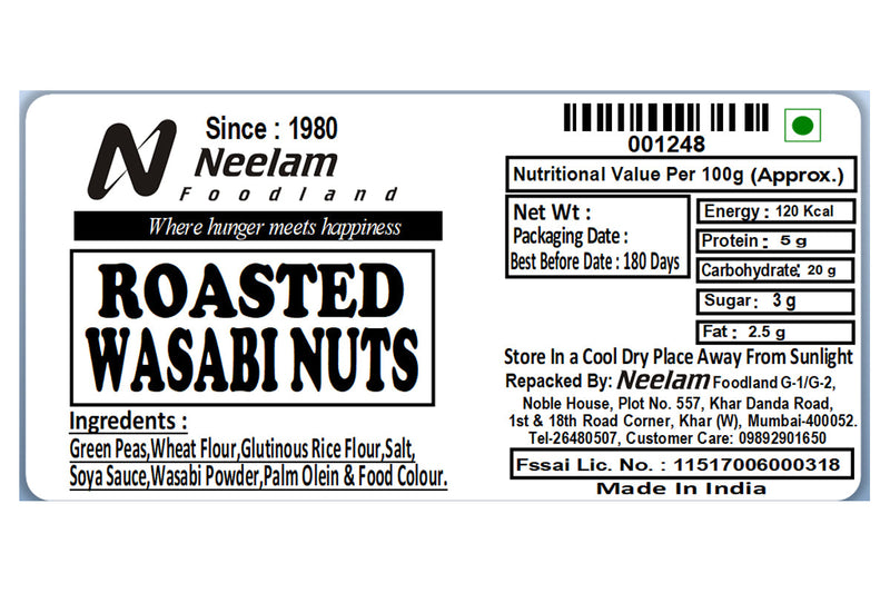 ROASTED WASABI NUTS 80 GM