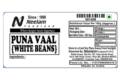 WHITE BEANS/PUNA VAAL 250 GM