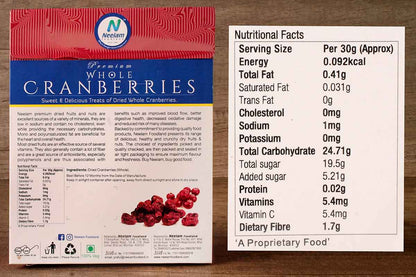 PREMIUM WHOLE CRANBERRIES 250 GM