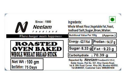 ROASTED WHOLE WHEAT BREAD STICK 100 GM