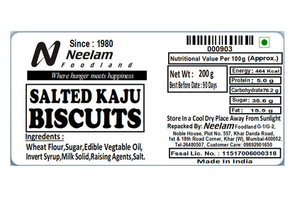 SALTED KAJU BISCUITS 200 GM