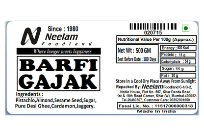 BARFI GAJAK 500 GM