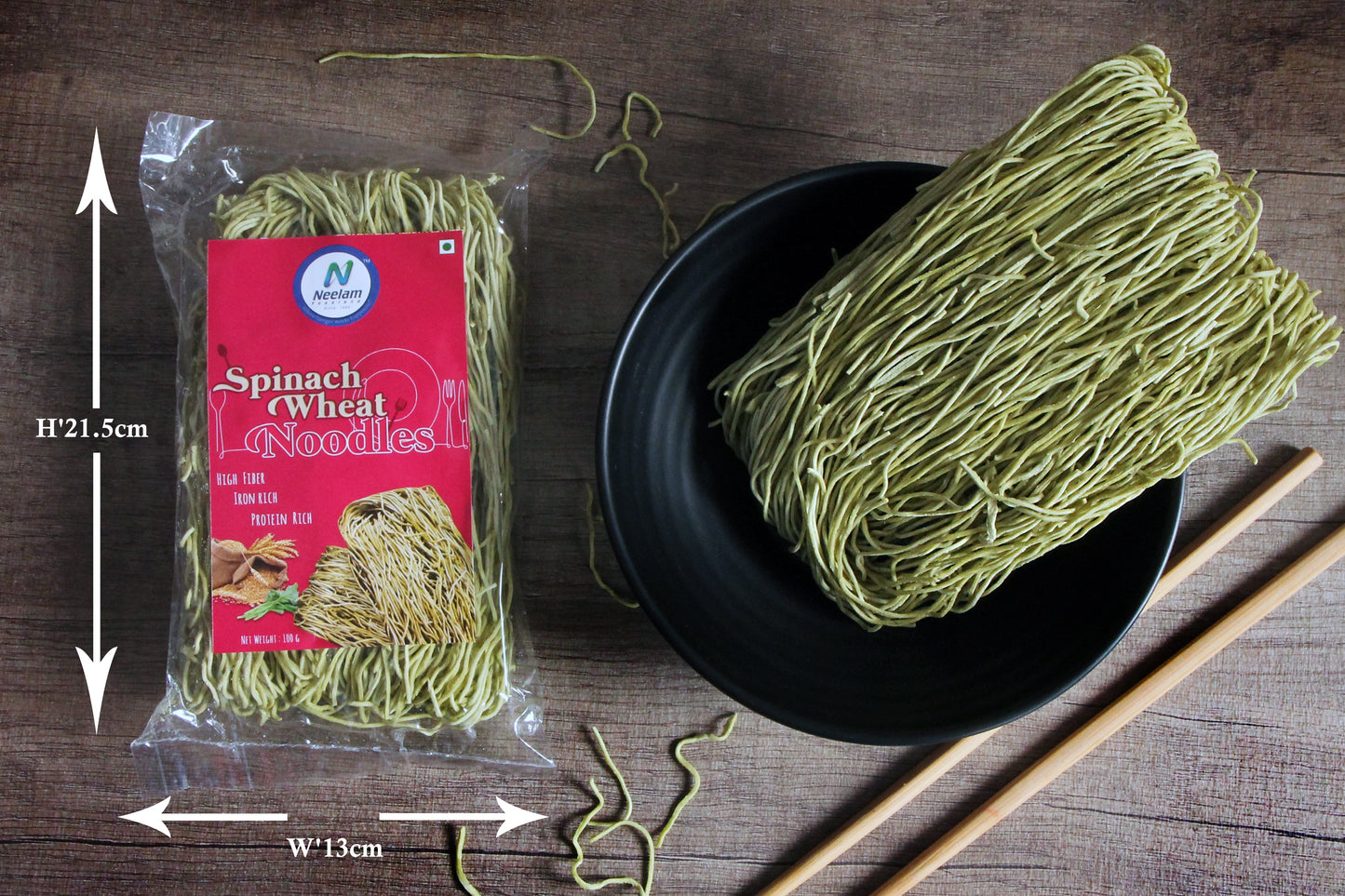 SPINACH WHEAT NOODLES 100 GM