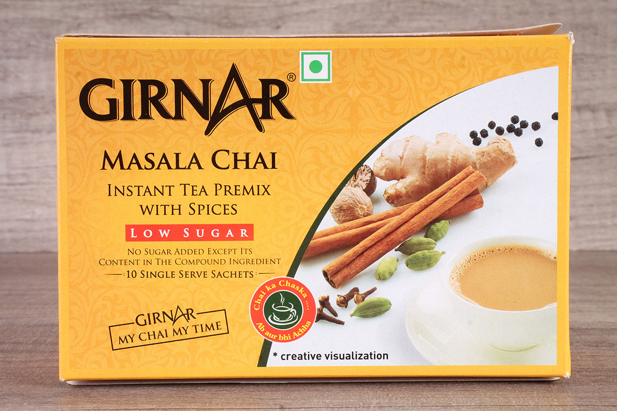 GIRNAR MASALA CHAI LOW SUGAR PREMIX INSTANT 10 SACHETS